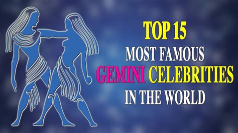 TOP 15 MOST FAMOUS GEMINI CELEBRITIES IN THE WORLD - YouTube