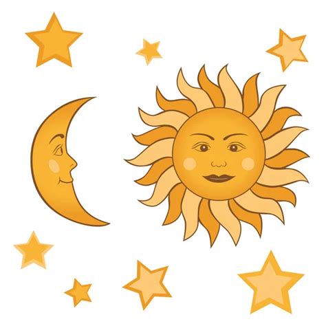 Sun Moon Stars Clip Art