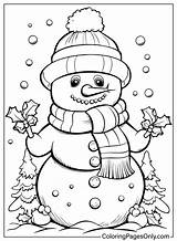 Snowman Free Coloring Page  Printable Pages sketch template
