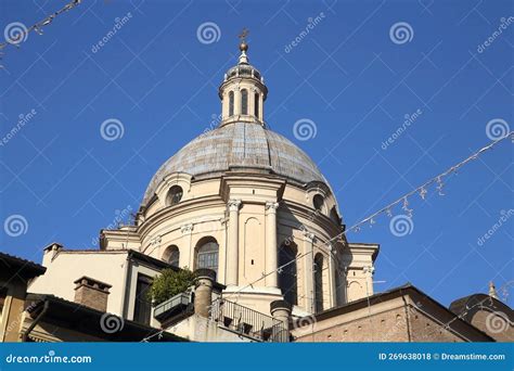 Dome of the Cathedral in Historic Old Town of Mantova, Italy Stock ...