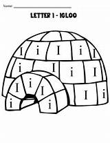 Igloo Coloring Page sketch template