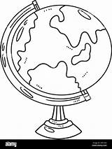 Earth Globe Coloring Page Pages sketch template