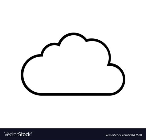 Cloud icon in on white background Royalty Free Vector Image