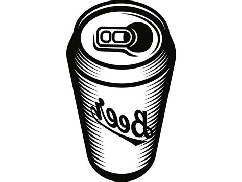 Beer Can Silhouette Vector at Vectorified.com | Collection of Beer Can ...