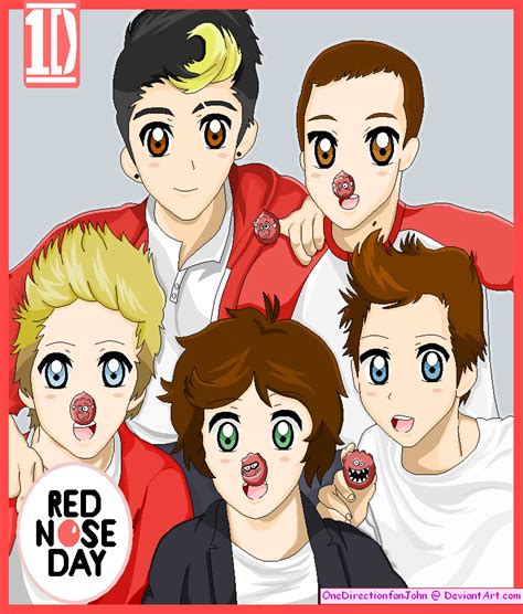 One Direction Red Nose Day by OneDirectionFanJohn on DeviantArt