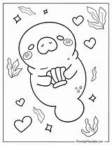 20 Manatee Coloring Pages Free PDF Printables sketch template