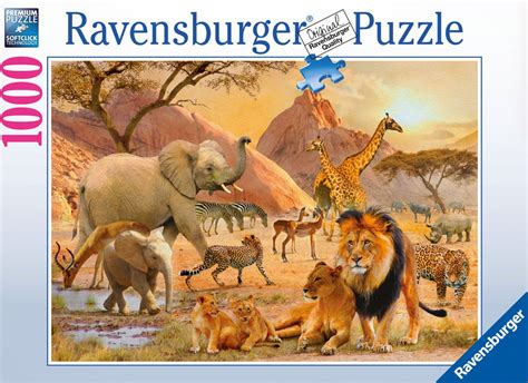 African Wildlife, 1000 Piece Jigsaw Puzzle Made by Ravensburger,