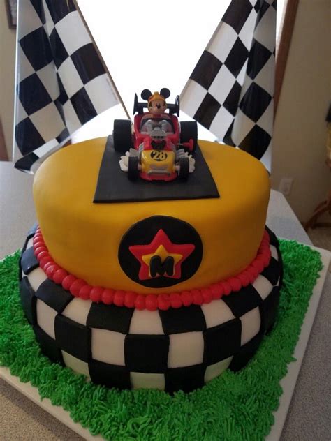 Mickey and the Roadster Racers cake | Dinosaur birthday cakes, Mickey ...