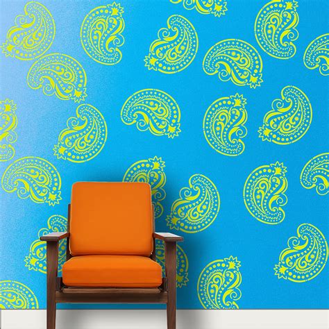 Paisley Motif Paisley Pattern wall stencils indian | Etsy