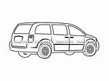 Minivan Coloring Page sketch template