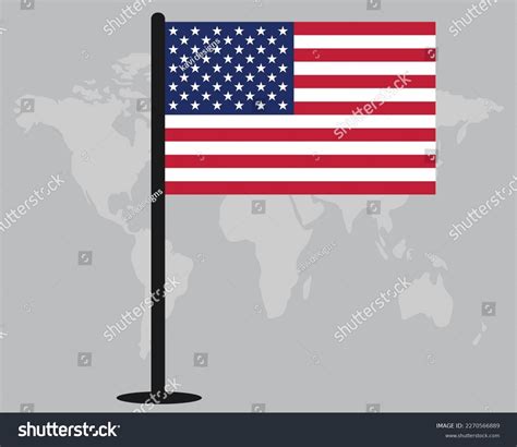 Usa Flag World Map Vector Background Stock Vector (Royalty Free ...