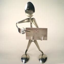 Silverware Figure Business Card Holder | Gadgetsin