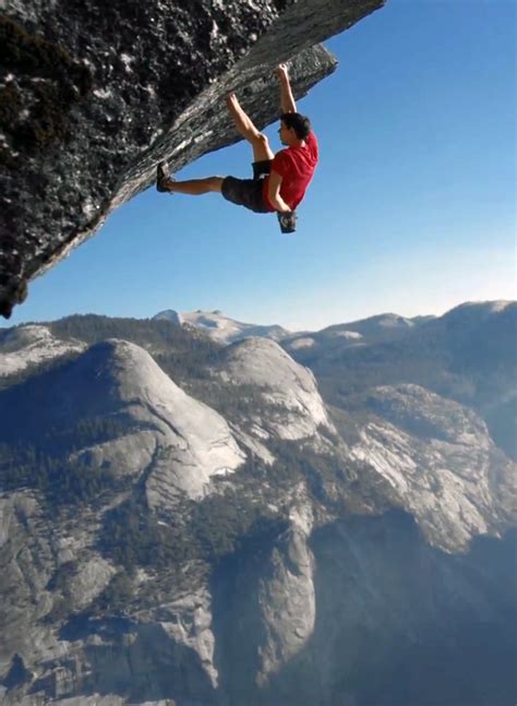 Alex Honnold free-soloing Yosemite. This guys amazing. Has set a few ...