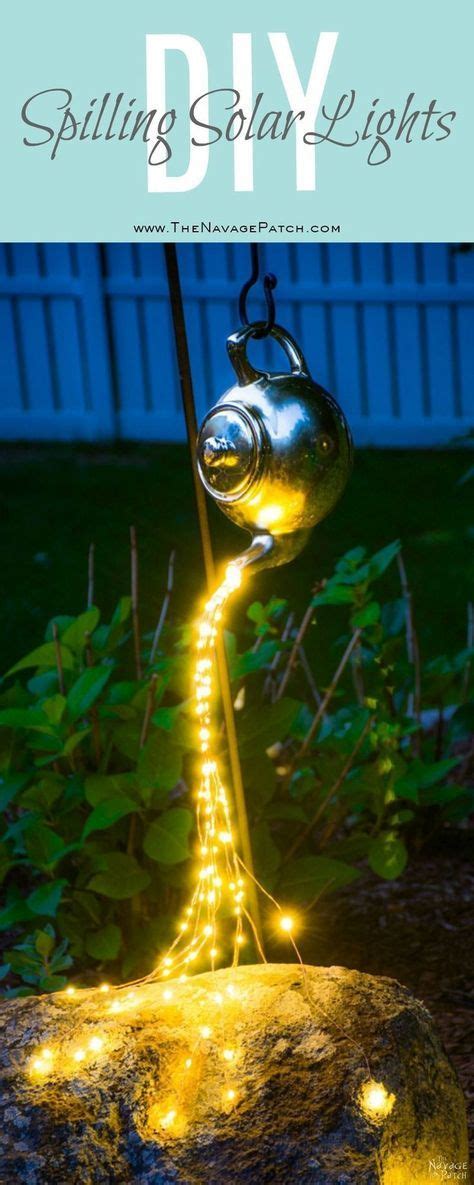 DIY Spilling Solar Lights {Teapot Lights} | Easy, budget friendly and one of a kind DIY backyard ...