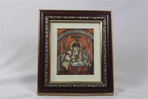 Brown SEMI PRECIOUS STONE,WOOD Gemstone Painting Double Frame at Rs 275 ...