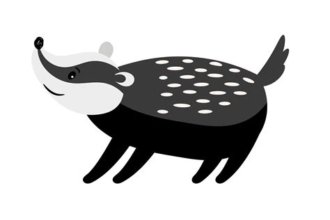 Badger cute cartoon animal (903694) | Illustrations | Design Bundles