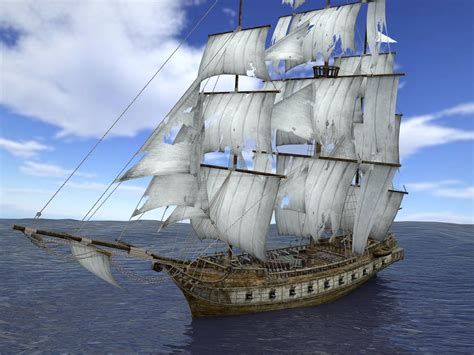 3D asset Brig sailing ship pack | CGTrader