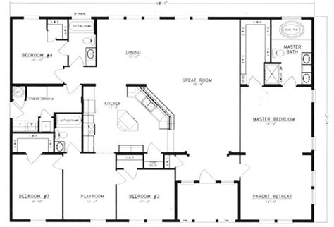 Metal 40X60 Homes Floor Plans | Floor Plans I'd Get Rid Of The 4Th ...