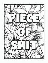 40 Adult Curse Word Printable Coloring Pages Digital Download  Etsy sketch template