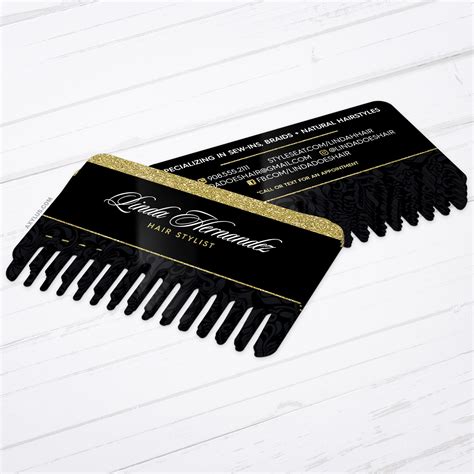 Unique Hair Stylist Business Cards • Comb Shaped Die-Cut Cards » axylus.com