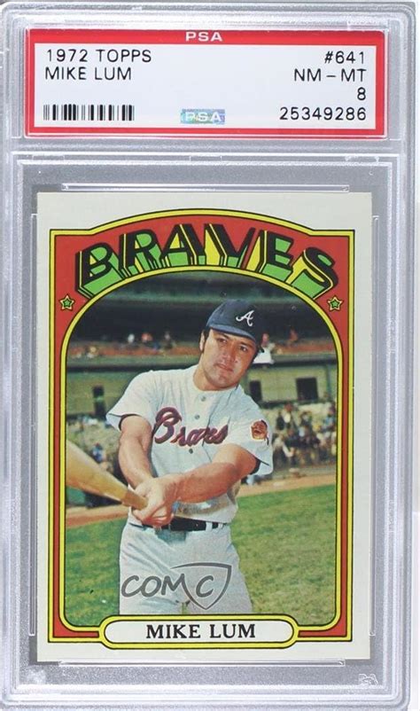 Amazon.com: Mike Lum PSA GRADED 8 (Baseball Card) 1972 Topps - [Base] #641 : Collectibles & Fine Art