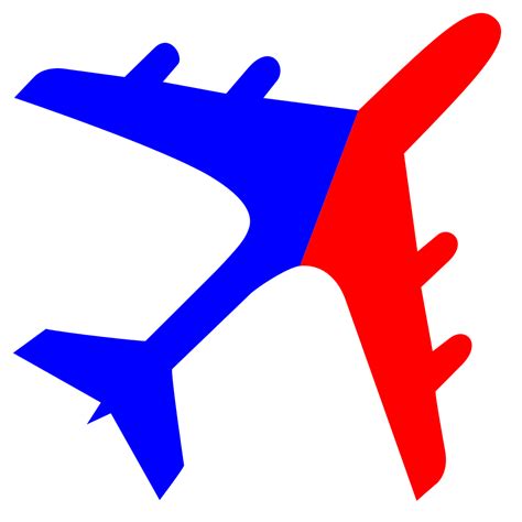 File:Airplane silhouette blue-red.svg - Wikimedia Commons