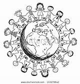 Children Around The World Coloring Pages At GetColoringscom  Free sketch template