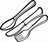 Free Fork Clipart Black And White Download  sketch template