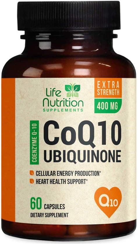 Life Nutrition CoQ10 High Absorption Coenzyme Q10, 400mg, 60 Ct. - Walmart.com - Walmart.com