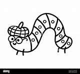 Cute Inchworm Coloring Page sketch template