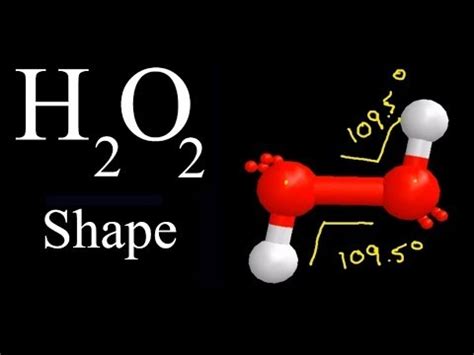 H2O2 Molecular Geometry / Shape and Bond Angles - YouTube