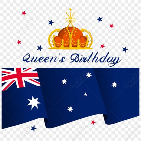 Australian Flag Crown Queen Happy Birthday,flags,national Flag PNG Free Download And Clipart ...