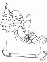 Santa On Sleigh coloring Page  Free Printable Coloring Pages sketch template