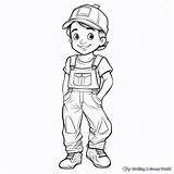 Overalls Coloring Pages  Free & Printable sketch template