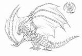 Wyvern Lineart Kinzoku Ippai Sketch Coloring Page sketch template