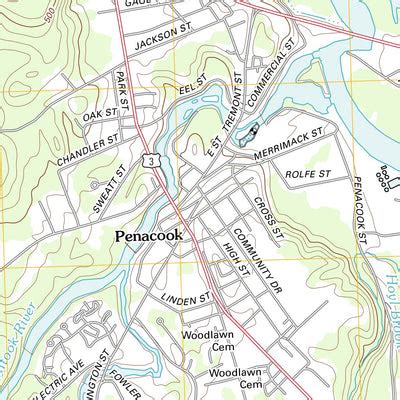 Penacook, NH (2012, 24000-Scale) Map by United States Geological Survey ...