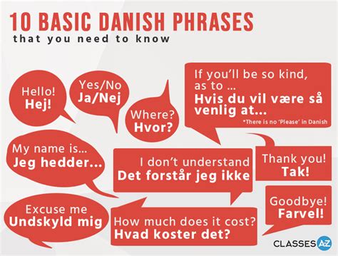 10 Basic Danish Phrases FREE Infographic - Download Today!