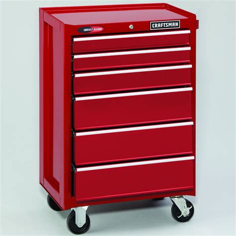 Craftsman - 13989 - 26-1/2" 6-Drawer Quiet Glide™ Tool Cabinet - Red ...