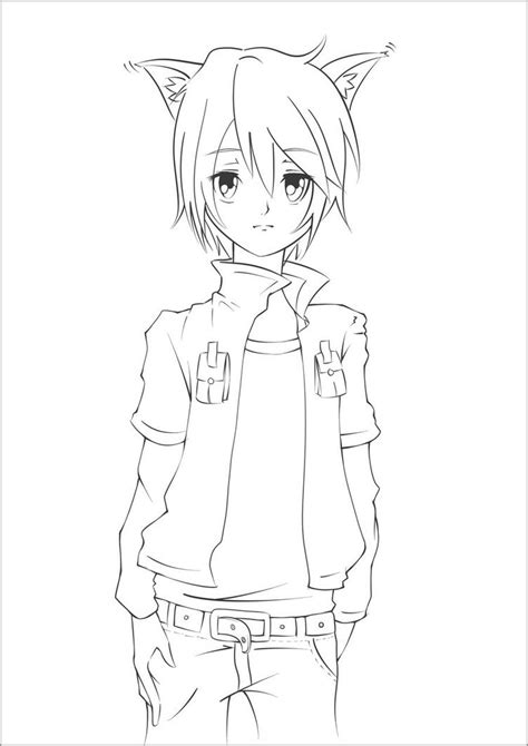 Printable Anime Boy Coloring Page Coloringbay Coloring Home | Images ...