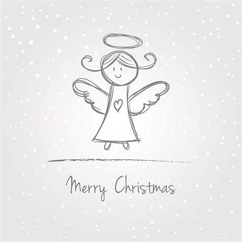 Best Angel Sketching Stock Vectors Art & Graphics - iStock | Christmas ...