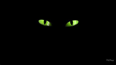 Wallpaper ID: 782275 / halloween, scary, green eyes, cat eyes, 1080P ...