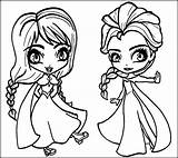 Anna Y Elsa Chibi Divertidas Para Colorear Imprimir E Dibujar  sketch template