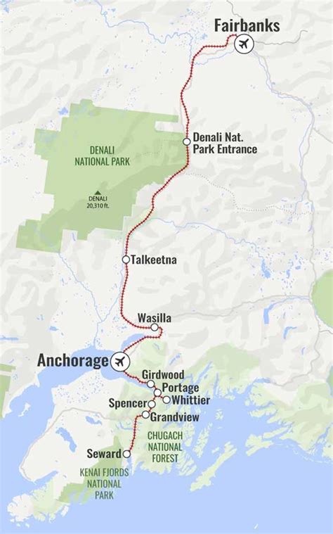 Alaska Railroad Map | Alaska railroad, Alaska, Girdwood alaska