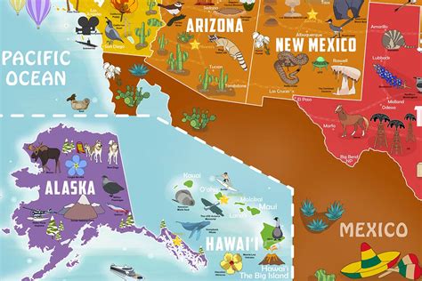 Map of USA - 50 States for Kids – GeoJango Maps