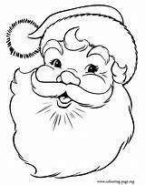 Christmas  Face Of Santa Claus coloring Page sketch template