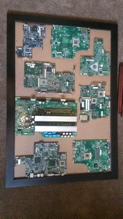 I made this wall art from old computer parts from my repair business. Recycling at its finest ...