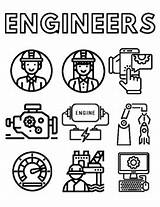 Engineers 11 Informational Coloring Sheets By WittyMinds  TPT sketch template