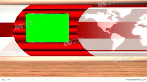 News Broadcast Background Television Program Green Screen A.02 Stock video footage | 8601321