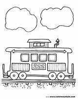 Train Caboose Coloring Pages Coloring sketch template