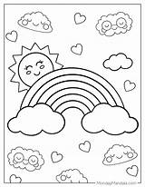 36 Rainbow Coloring Pages Free PDF Printables  Star coloring pages sketch template